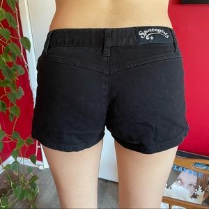 Y2K Black Low Rise Shorts